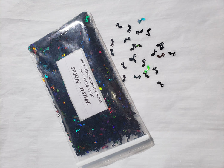 Holo Black Music Notes - 1 oz