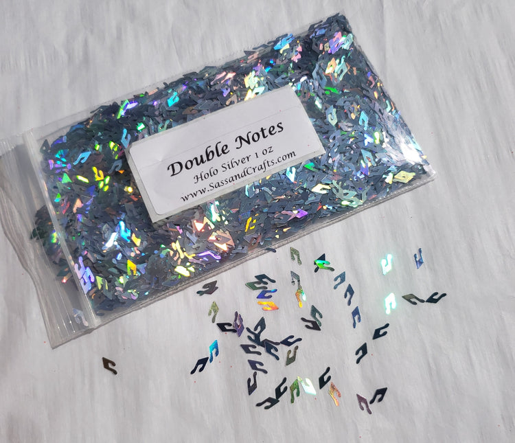 Holo Silver Double Music Notes - 1 oz
