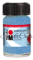 Porcelain Paint Glitter Blue - 15ml