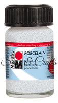 Porcelain Paint Glitter White - 15ml