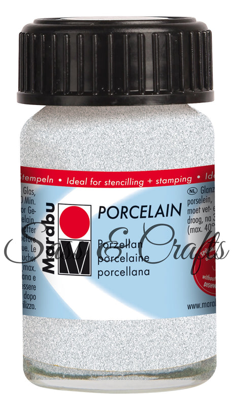 Porcelain Paint Glitter White - 15ml