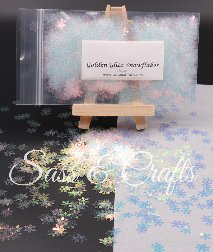 Golden Glitz Snowflakes - 1 oz