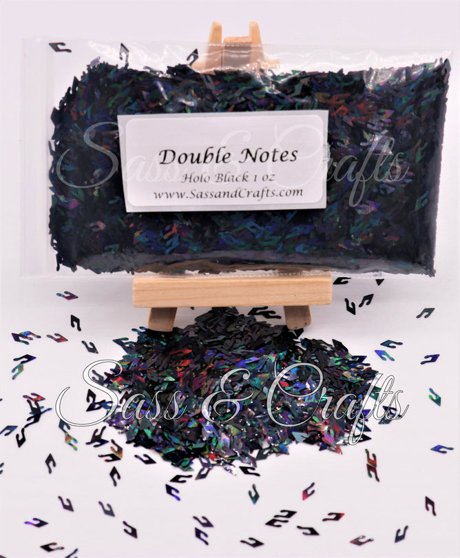 Holo Black Double Music Notes - 1 oz