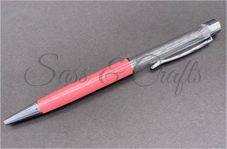 Skinny Pearlescent Ball Point Pen - Pink