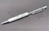 Skinny Pearlescent Ball Point Pen - Pearl White
