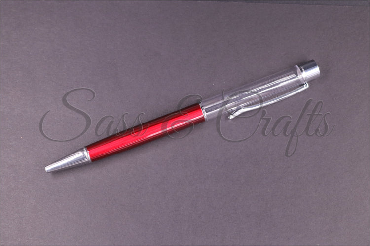 Skinny Metallic Ball Point Pen - Wine