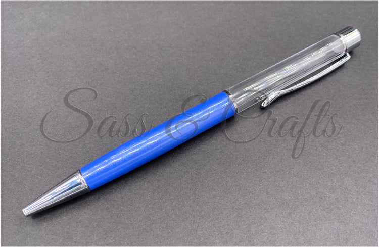 Skinny Pearlescent Ball Point Pen - Blue