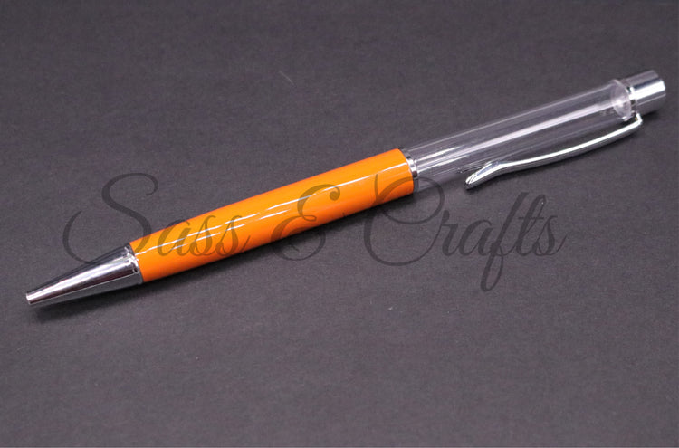 Skinny Pearlescent Ball Point Pen - Orange