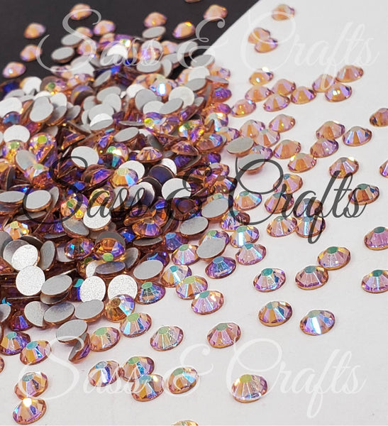 Peach KRAFTY KOKONUT® Grade-A Flat-Back Glass Rhinestones Size: ss6 