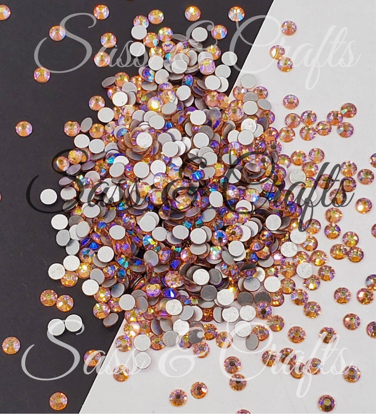 Light Peach AB Glass Rhinestones