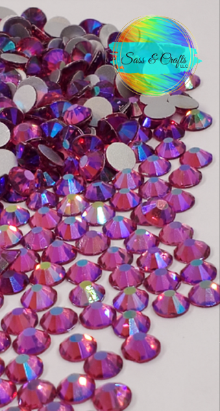 SS6 Hot Pink Hotfix Rhinestones Crystal Glass Bulk Small for