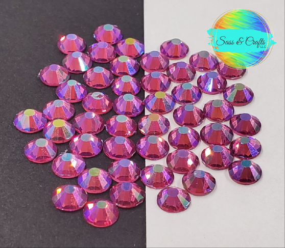 Fuchsia AB Glass Rhinestones