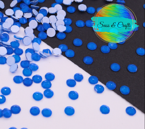 Neon Blue Glass Rhinestones