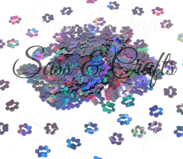 Holo Black Paw Prints - 1 oz