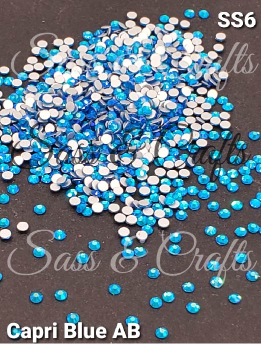 Capri Blue AB Glass Rhinestones