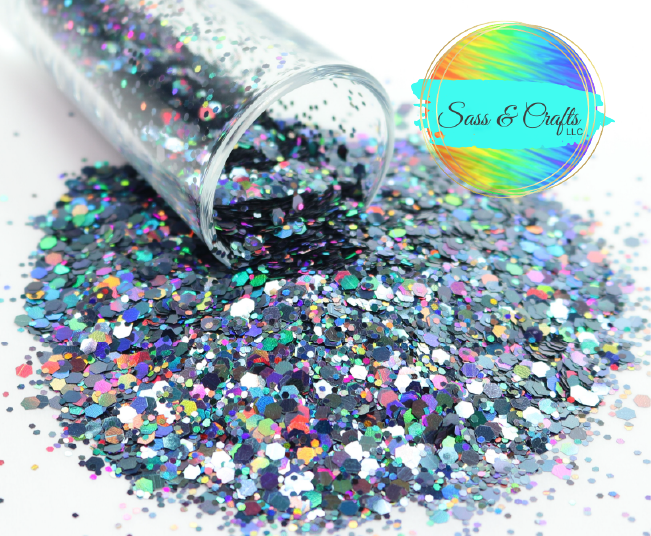 Holo Gunmetal Chunky - 2 oz