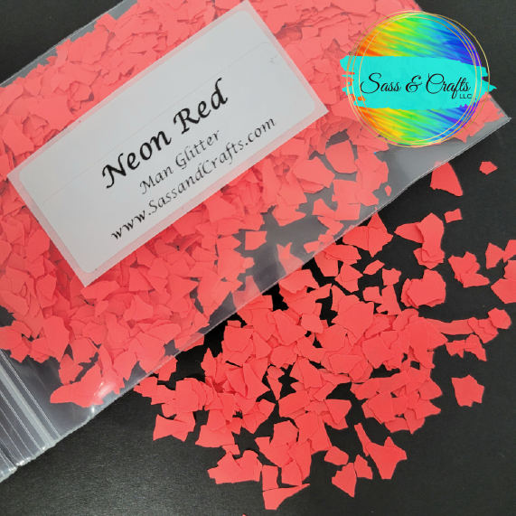 Man Glitter - Neon Red - 1 oz