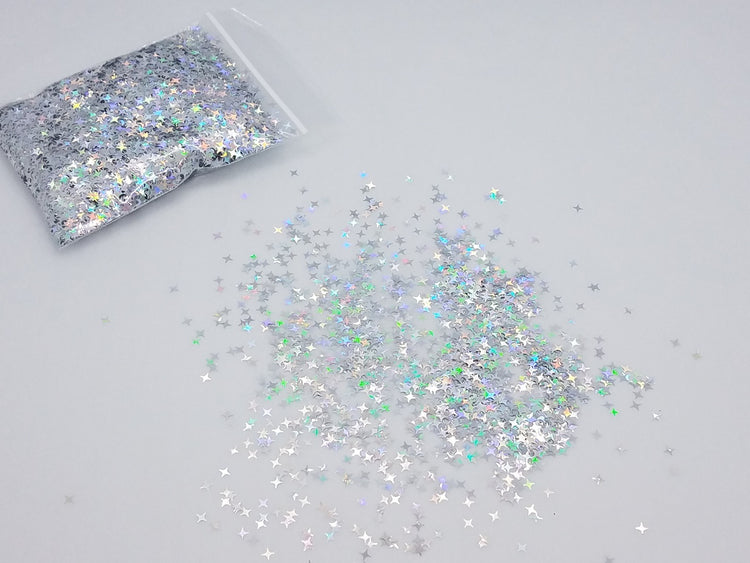 Holo Silver 4 Point Stars - 1 oz
