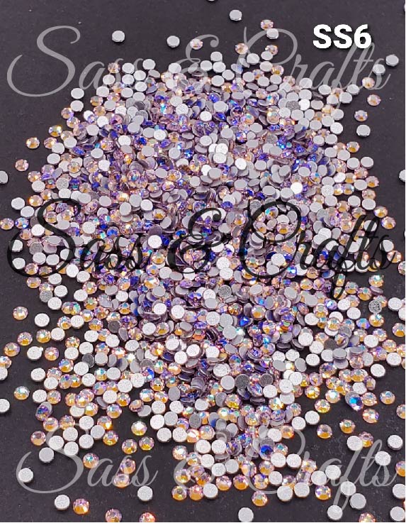 Light Rose AB Glass Rhinestones