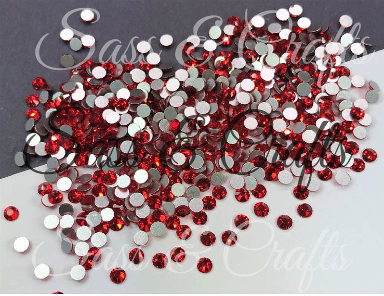 Light Siam Glass Rhinestones