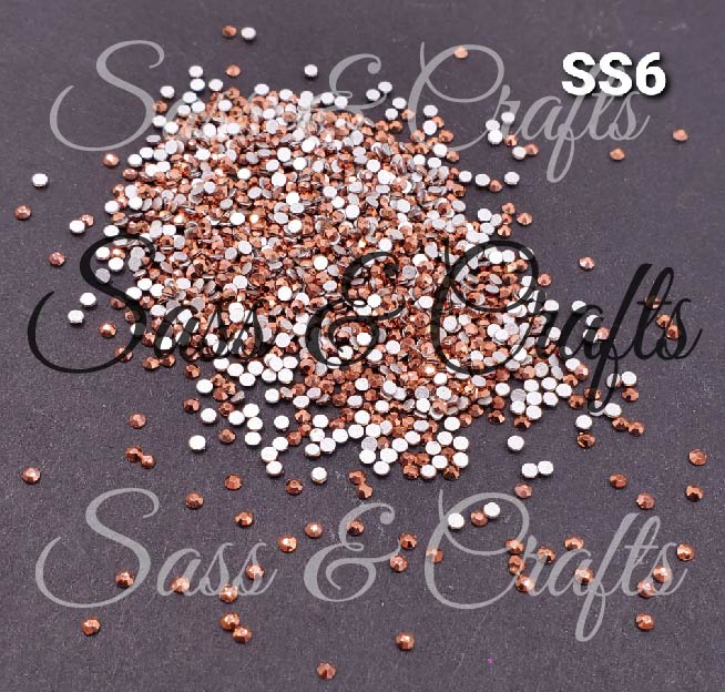 Rose Gold Glass Rhinestones
