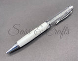 Thick Pearlescent Ball Point Pen - Pearl White