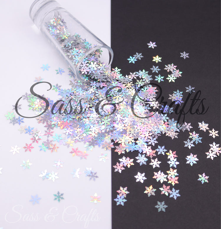 Holographic Snow Flakes - Buy Slimes & Craft Supplies