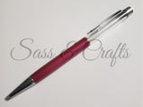 Skinny Pearlescent Ball Point Pen - Maroon