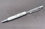 Skinny Pearlescent Ball Point Pen - Pearl White