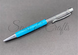 Skinny Metallic Ball Point Pen - Sky Blue