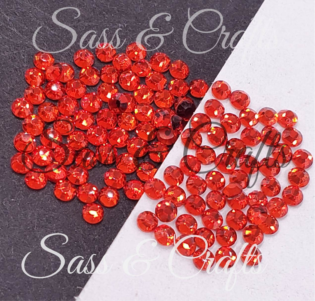 Light Siam Glass Rhinestones – Sass & Crafts, LLC