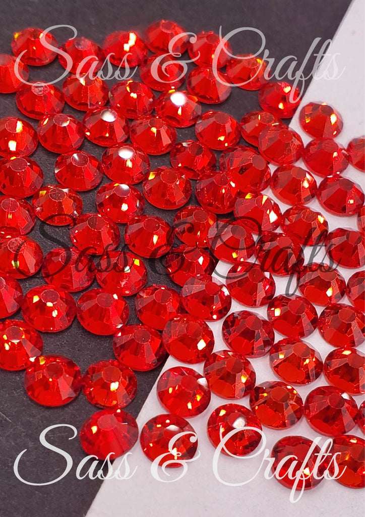 Light Siam Glass Rhinestones – Sass & Crafts, LLC