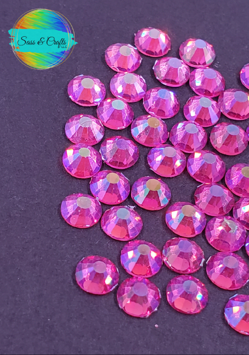 Fuchsia AB Glass Rhinestones – Sass & Crafts, LLC