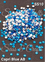 Capri Blue AB Glass Rhinestones