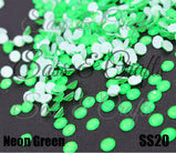 Neon Green Glass Rhinestones