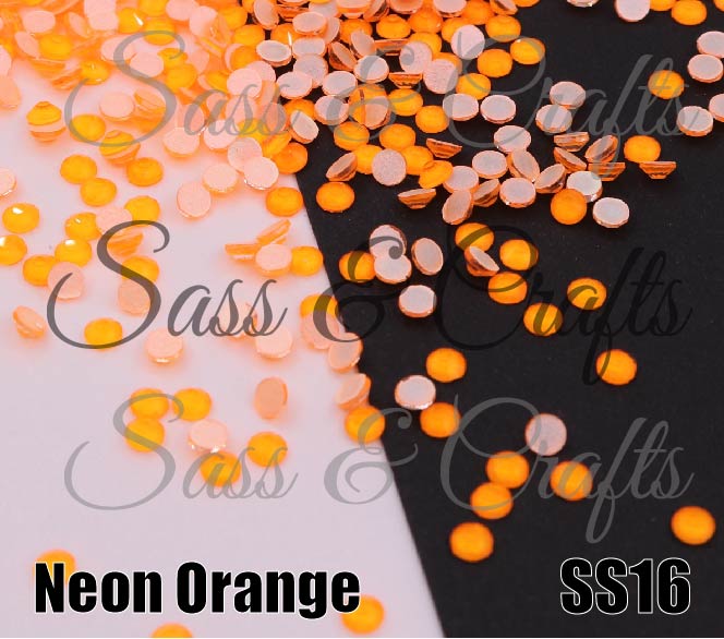 A3 Neon Orange Crystal Resin Rhinestone, 1440pcs/pack, Ss16 Ss20, For  Artistic Clothing Decor, Shoes, Bags, Accessories Diy