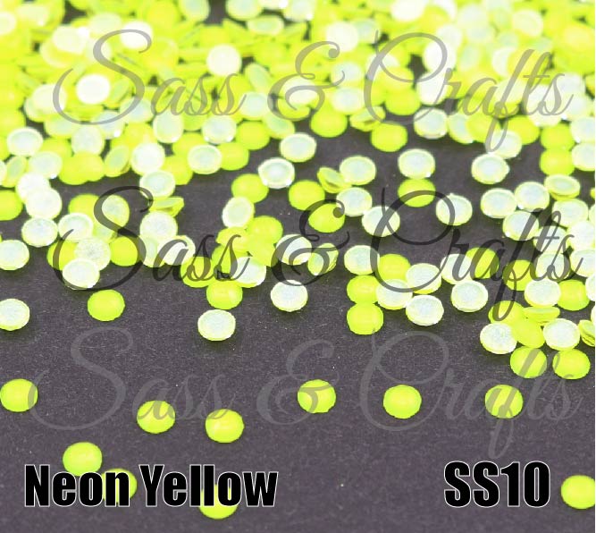 Neon Yellow Glass Rhinestones – Krowned Krystals