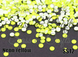 Neon Yellow Glass Rhinestones