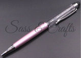 Skinny Ball Point Pen with Stylus - Pearl Lavender