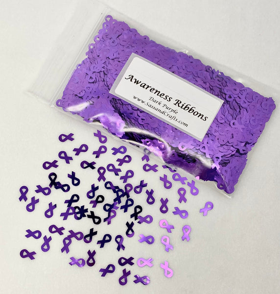 Purple Riboons Dark Purple Awareness Ribbons - 1 oz – Sass & Crafts, LLC